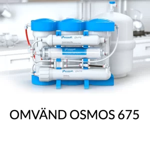 Omvänd Osmos 675 för dig som önskar bättre kvalité på ditt dricksvatten och som rensar en mängd olika kemikalier, tungmetaller och bakterier.